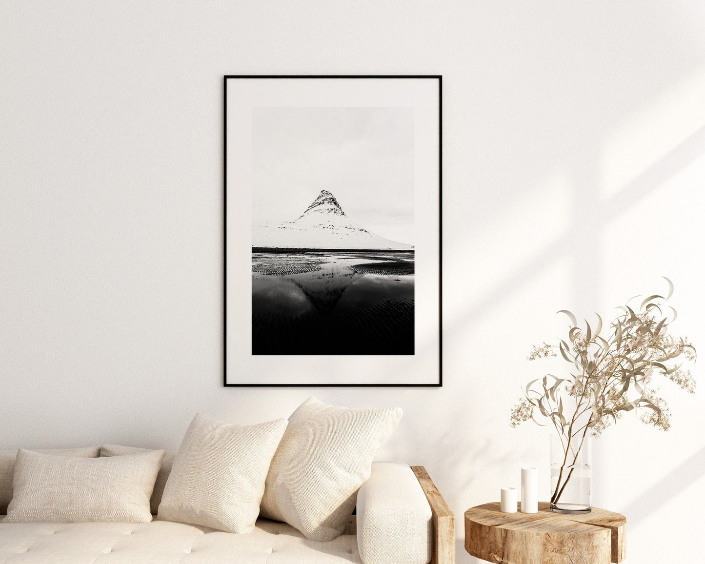 Kirkjufell - Iceland Photography Print - Iceland Wall Art - Iceland Poster - Black and White Photography - kirkjufell Print - Mountain
