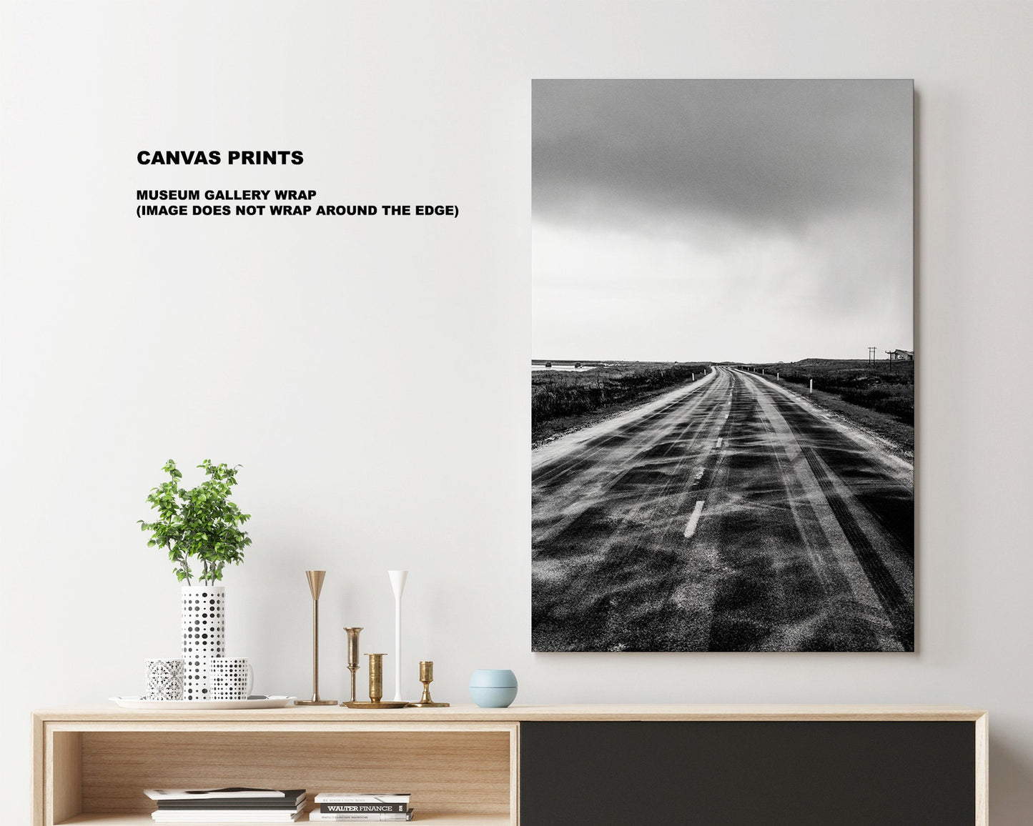 Black and White Road Print - Iceland Photography Print - Iceland Wall Art - Iceland Poster - Black and White Photography - Southern Iceland